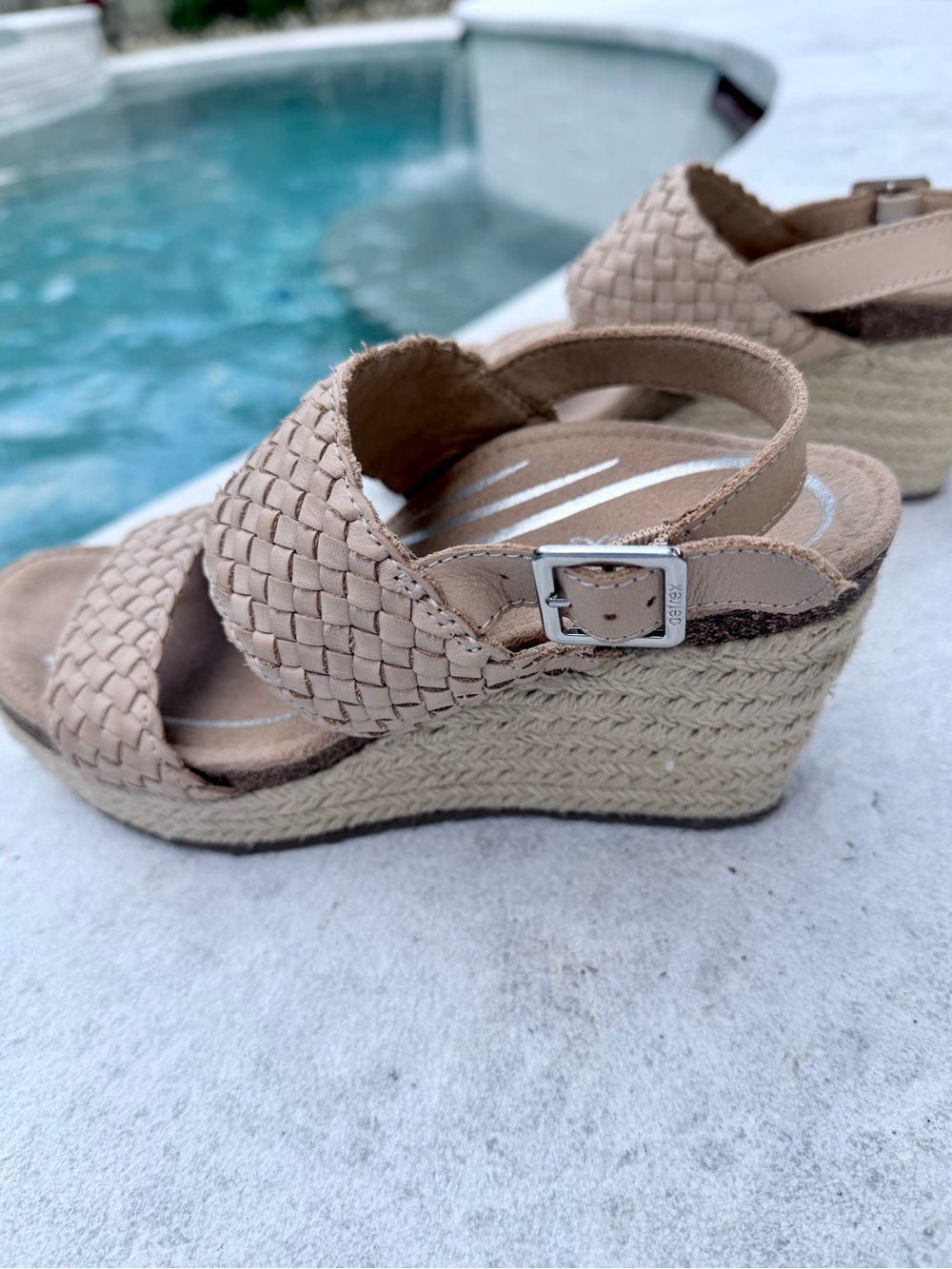 Aetrex Tan Summer Woven Quarter Strap Woven - Picture 4 of 5